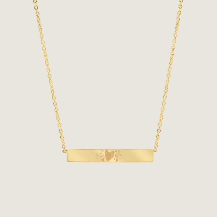 The Drawing Necklace | 14K Gold Bar