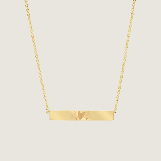 The Drawing Necklace | 14K Gold Bar