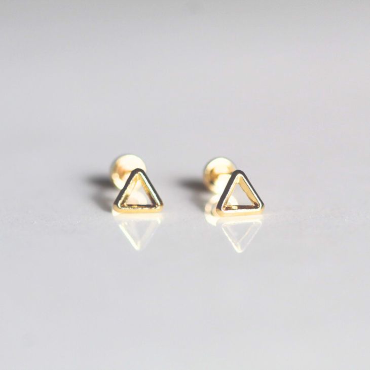 Mini Triangle Silhouette Studs