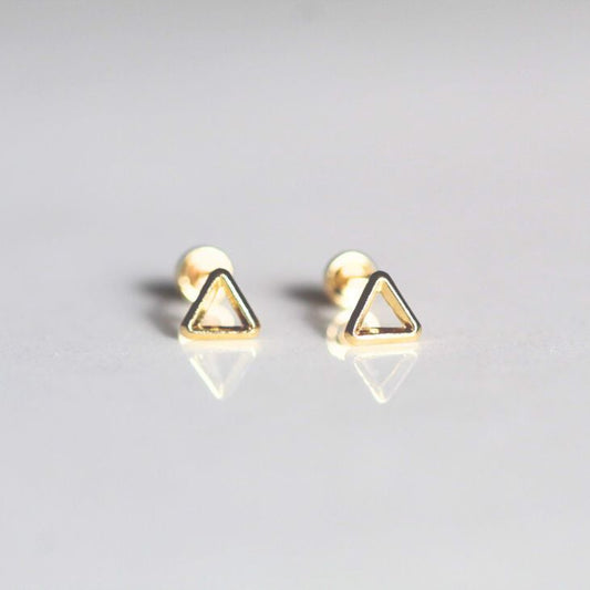 Mini Triangle Silhouette Studs